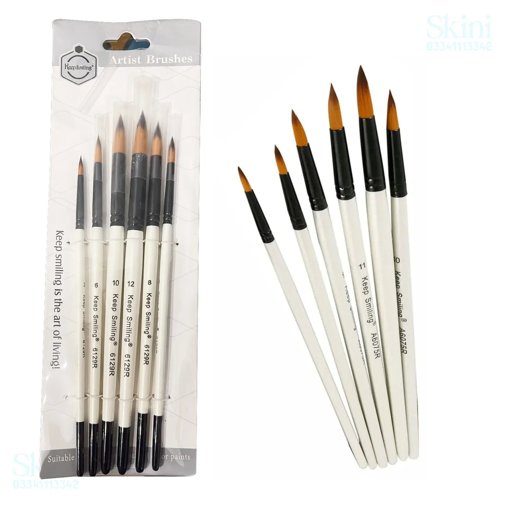 6 Pcs Acrylic Nails Brushes Set