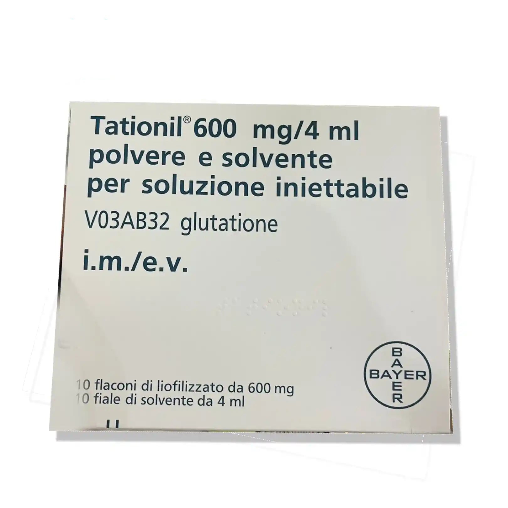 Tationil 600 mg/4ml Polvere e Solvente per Soluzione Iniettabile glutatione